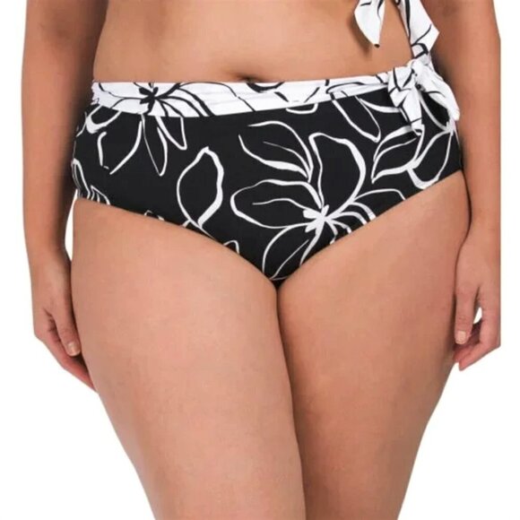 NWT La Blanca Women's Plus Moonlit Floral Print Sash Swim Bottom - Picture 1 of 5